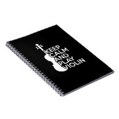 Hou kalm en speel viool notitieboek (Rechterzijde)