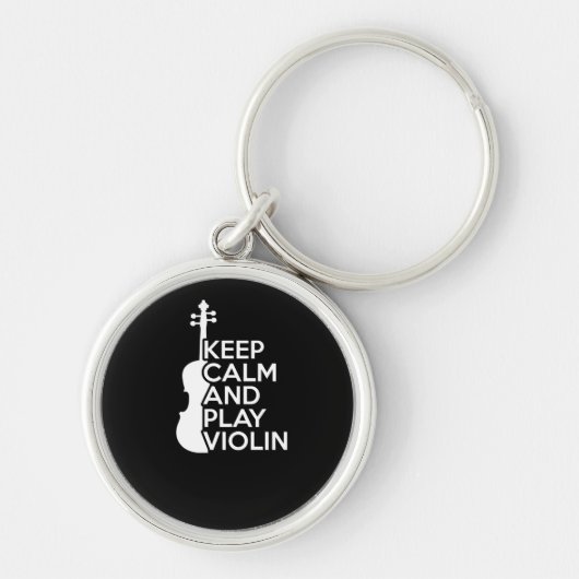 Hou kalm en speel viool sleutelhanger (Voorkant)