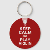 Hou kalm en speel viool sleutelhanger (Voorkant)