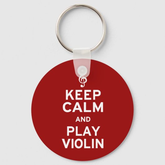 Hou kalm en speel viool sleutelhanger (Voorkant)