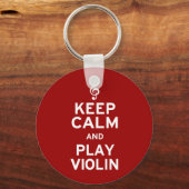 Hou kalm en speel viool sleutelhanger (Voorkant)