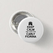 Hou kalm en stem voor Carly Fiorina Ronde Button 3,2 Cm (Voorkant /achterkant)