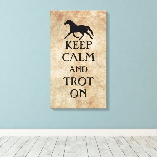 Hou kalm en trot op Equestrië Canvas Afdruk (Insitu (Houten vloer))