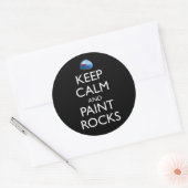 Hou kalm en verf Rocks Funny Rock schilderen Ronde Sticker (Envelop)
