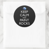 Hou kalm en verf Rocks Funny Rock schilderen Ronde Sticker (Tas)