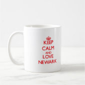 Hou kalm en verliefde Newark Koffiemok (Links)