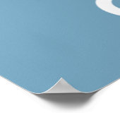 Hou kalm en vertrouw God Blue en White Poster (Hoek)