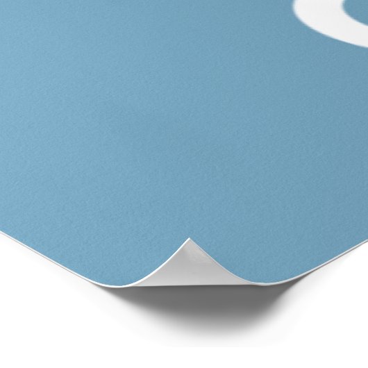 Hou kalm en vertrouw God Blue en White Poster (Hoek)