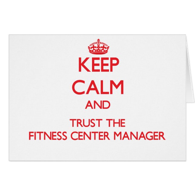 Hou kalm en vertrouw op de Fitness Center Manager (Voorkant Horizontaal)
