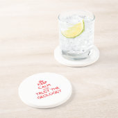 Hou kalm en vertrouw op de geoloog zandsteen onderzetter (Zijkant)