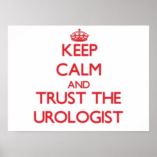 Hou kalm en vertrouw op de uroloog poster (Voorkant)