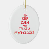 Hou kalm en vertrouw op een psycholoog keramisch ornament (Rechts)