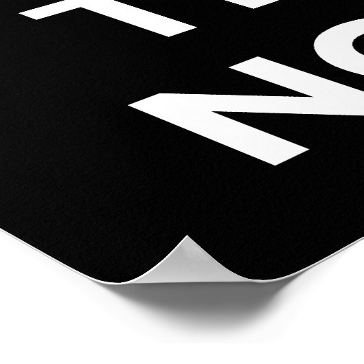 Hou kalm en vertrouw op niemand poster (Hoek)