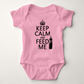 Hou kalm en voer me (baby) (in elke kleur) romper (Voorkant)