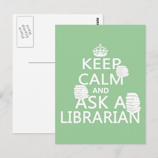 Hou kalm en vraag het aan een dierenarts briefkaart (Voorkant / Achterkant)