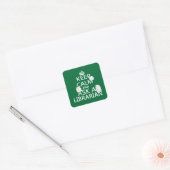 Hou kalm en vraag het aan een dierenarts vierkante sticker (Envelop)