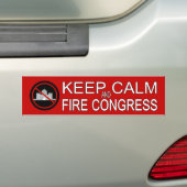 Hou kalm en vuur Congres Bumpersticker (Op auto)