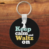 Hou kalm en wals op Funny Ballroom Dancing Sleutelhanger (Voorkant)