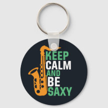 Hou kalm en wees Saxy Funny Saxophone Player Jazz