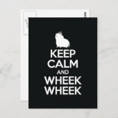 Hou kalm en Wheek Wheek Briefkaart (Voorkant / Achterkant)