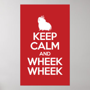 Hou kalm en Wheek Wheek Poster