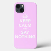 Hou kalm en zeg niets Case-Mate iPhone case (Achterkant)