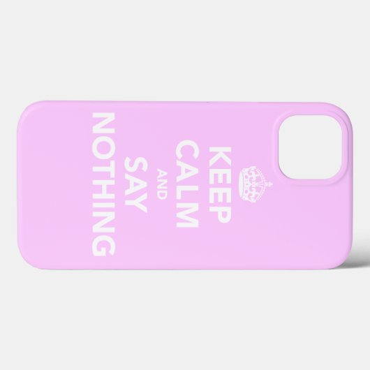 Hou kalm en zeg niets Case-Mate iPhone case (Achterkant (horizontaal))