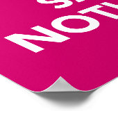 Hou kalm en zeg niets poster (Hoek)