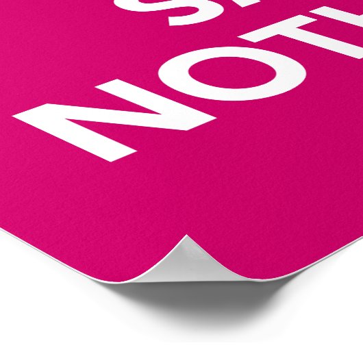 Hou kalm en zeg niets poster (Hoek)