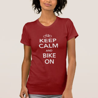 Hou kalm en zet aan, wit design t-shirt