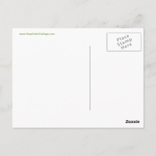 Hou kalm en zwaai op groen briefkaart (Achterkant)