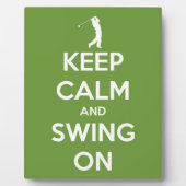 Hou kalm en zwaai op groen fotoplaat (Voorkant)