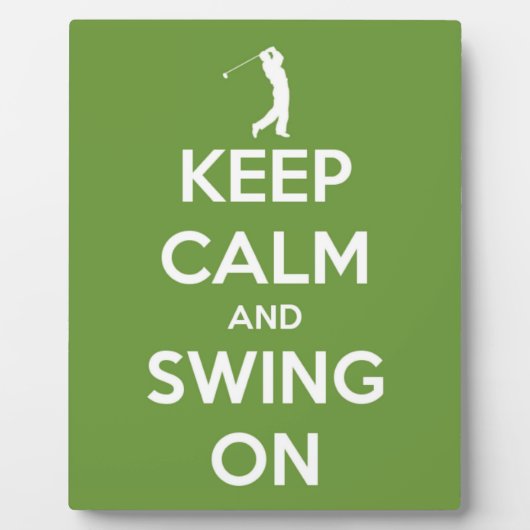 Hou kalm en zwaai op groen fotoplaat (Voorkant)