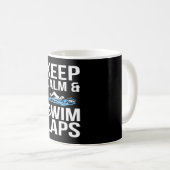 Hou kalm- en zwemkaartjes Funny Swimmer meme Koffiemok (Voorkant rechts)