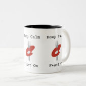 Hou kalm F+Art op Mok met F+Art-afdruk (Voorkant rechts)