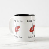 Hou kalm F+Art op Mok met F+Art-afdruk (Voorkant links)