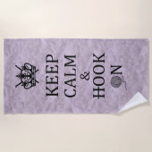 Hou kalm hak op de gehaakte krammen strandlaken (Voorkant)