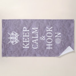 Hou kalm hak op de hak van de hakjes, donker strandlaken