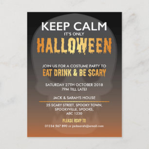 'Hou kalm, het is alleen Halloween' briefkaart