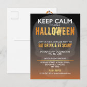 'Hou kalm, het is alleen Halloween' briefkaart (Voorkant / Achterkant)