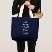 Hou kalm ik ben de bruid-witte scriptgeldverbindin grote tote bag (Voorkant (product))