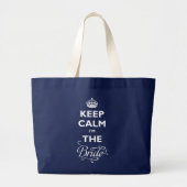 Hou kalm ik ben de bruid-witte scriptgeldverbindin grote tote bag (Voorkant)