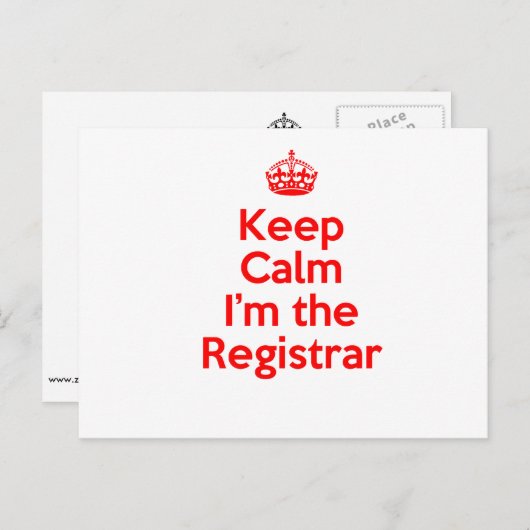 Hou kalm ik ben de griffier in het rood briefkaart (Voorkant / Achterkant)