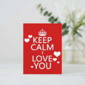 Hou kalm ik hou van je - alle kleuren briefkaart (Staand voorkant)