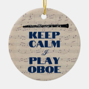 Hou kalm ik speel boe Quote Funny Oboist Keramisch Ornament