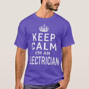 Hou kalm in een elektricien Mannen vrouwencadeautj T-shirt