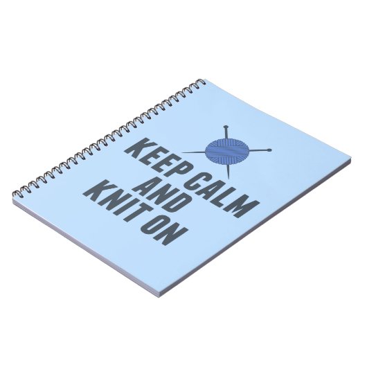 Hou kalm in het kielzog op grappig eten notitieboek (Linkerzijde)