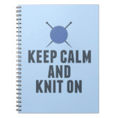 Hou kalm in het kielzog op grappig eten notitieboek (Voorkant)