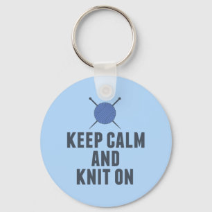 Hou kalm in het kielzog op grappig eten sleutelhanger