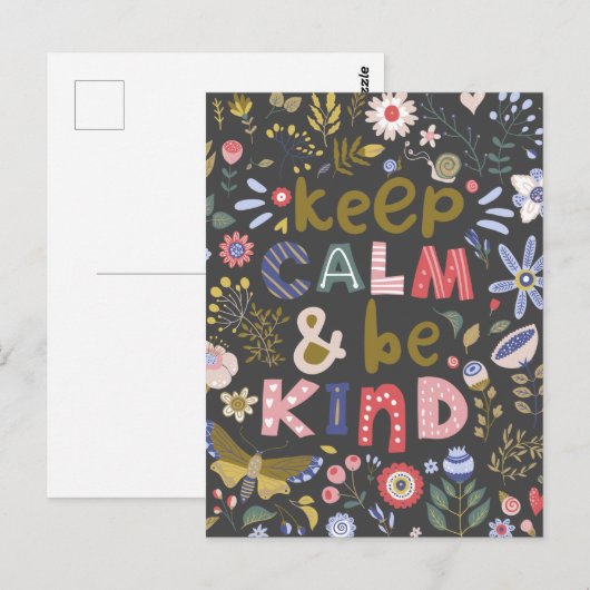 Hou kalm in het soort volksparren briefkaart (Voorkant / Achterkant)